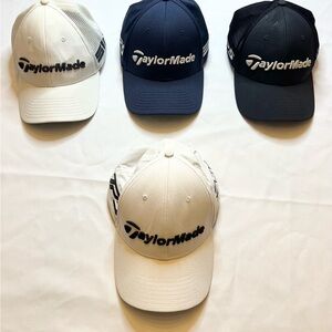 TaylorMade White and Navy Golf Caps Collection